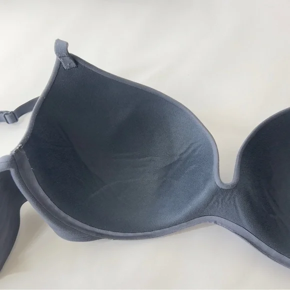 VICTORIA SECRET size 34c Blue Gray Adjustable Strap Hook Closure TcShirt Bra - Picture 6 of 7